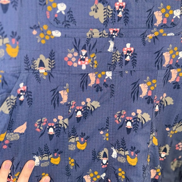 ✨RARE!! ✨ Duluth Trading Co Blue Gnome & Mushroom | Discontinued Short Overalls - Picture 6 of 11